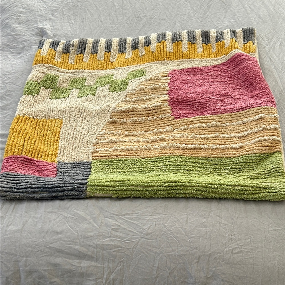 Multi-color soft pillow cover.  
20x20